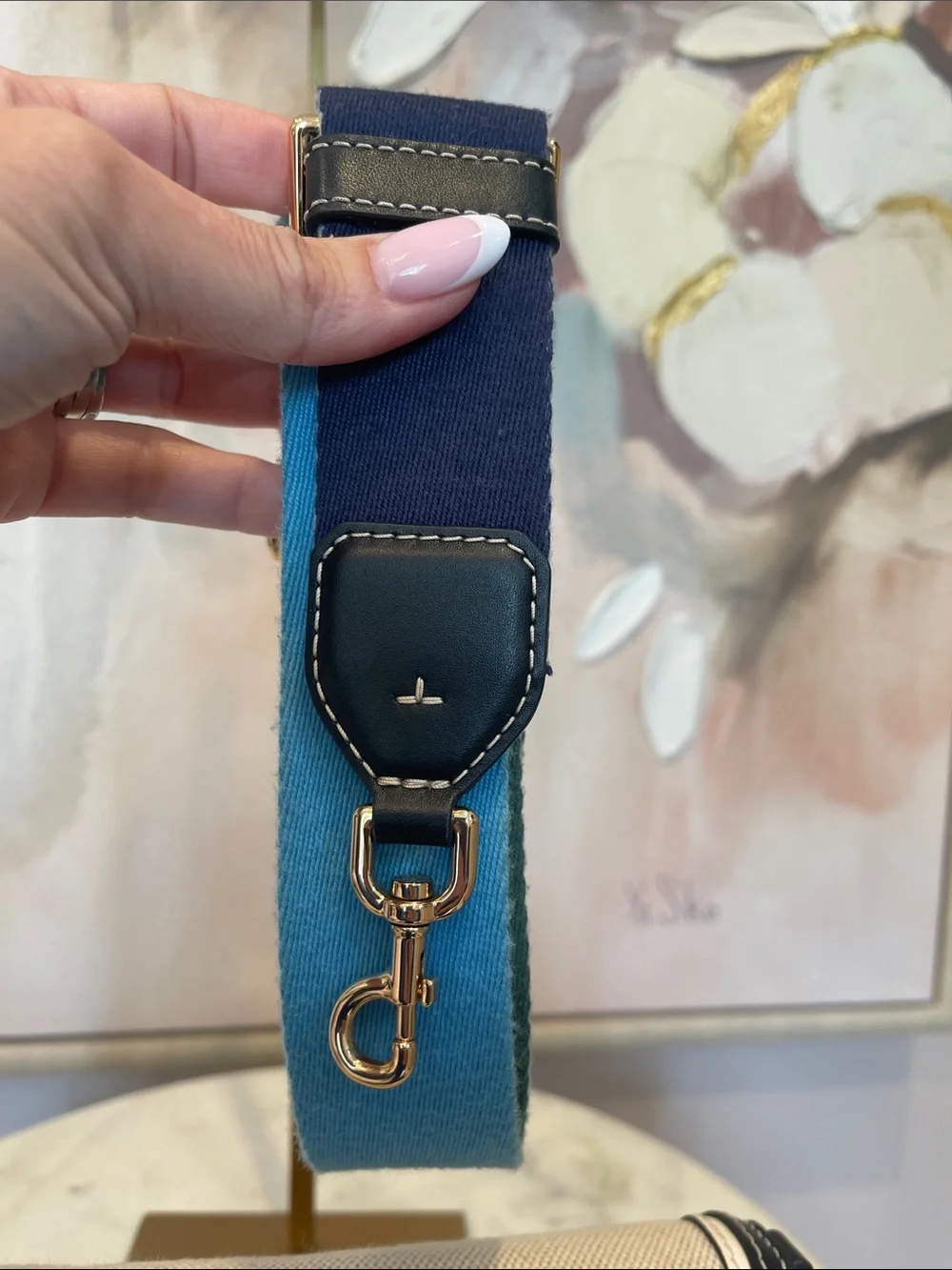 Tory Burch Emerson Canvas Crossbody with Multicolor Guitar Strap